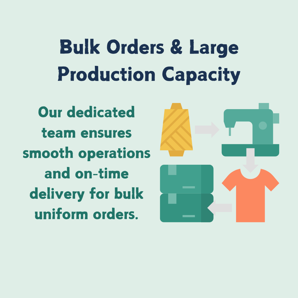 on-time delivery for bulk uniform orders-lotus uniforms